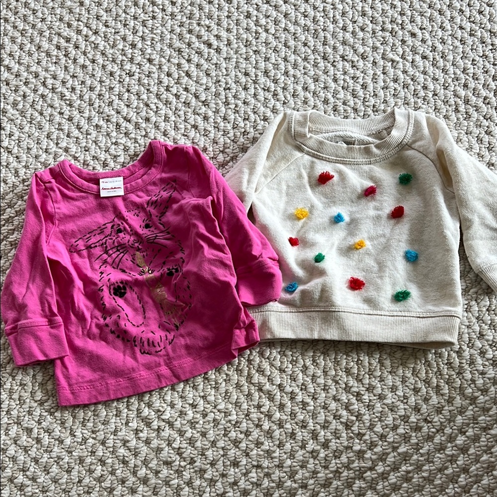 12-18mos Hanna Andersson and Gymboree tops